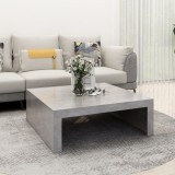 VidaXL Măsuță de cafea, gri beton, 100x100x35 cm, lemn prelucrat