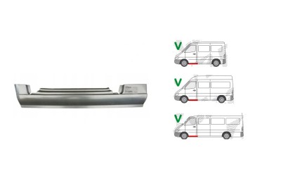 Prag Volkswagen Lt Ii, 05.1996-12.2005; Mercedes Sprinter 1995-2007; Sprinter/Classic 208-416, 01.2003-, montare fata, stanga, galvanizat, RapidAuto foto