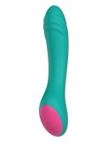 Vibrator Savage Punctul G, 10 Moduri Vibratii, Silicon, USB Magnetic, Verde, 20 cm