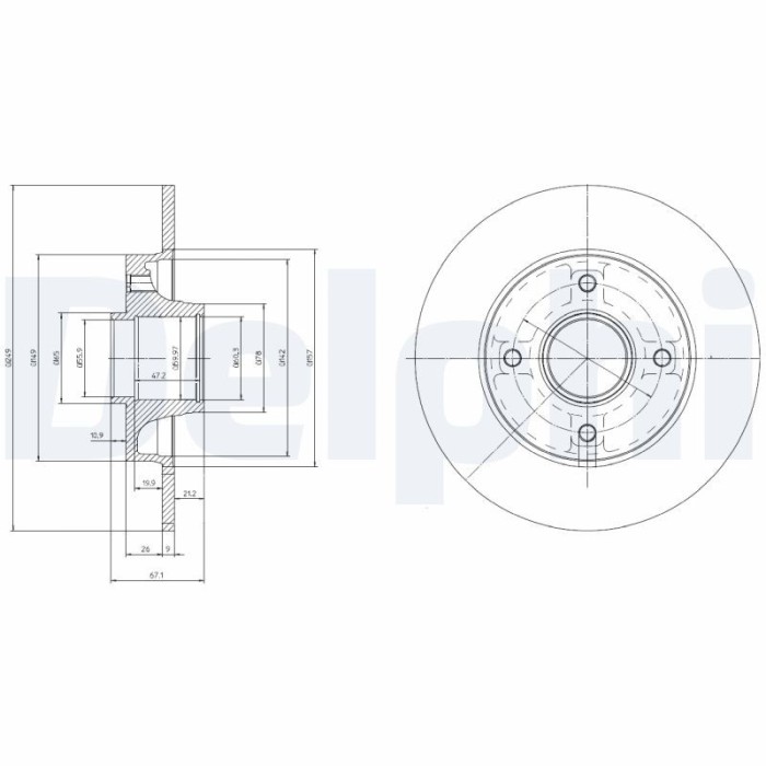 DELPHI BG9021RS Disc frana