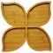 Platou bambus, 4 compartiment, 29x29 cm
