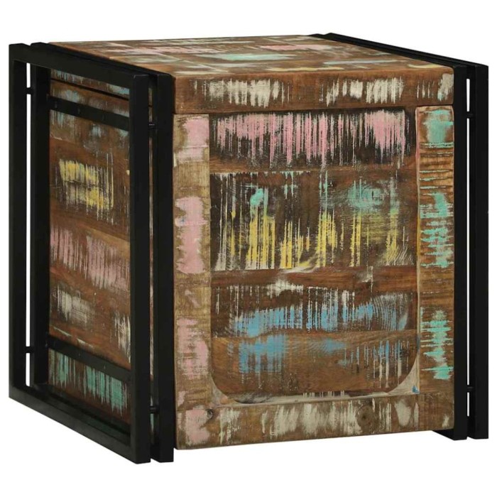 vidaXL Cufere de Depozitare 50 x 50 x 50 cm Lemn masiv recuperat 4016743
