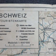 Harta turistica Elvetia, anii 80