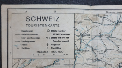 Harta turistica Elvetia, anii 80 foto