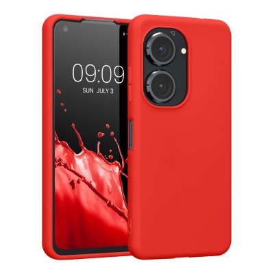 Husa Kwmobile pentru Asus Zenfone 9, Silicon, Rosu, 59449.09 foto