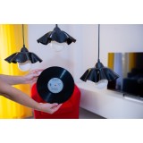 Lustra &bdquo;Vinyl Groove&rdquo; E27, 3x60W, retro, negru