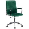 Scaun rotativ, catifea, verde, max 120 kg, 51x61x92/102 cm, Akord Furniture Factory