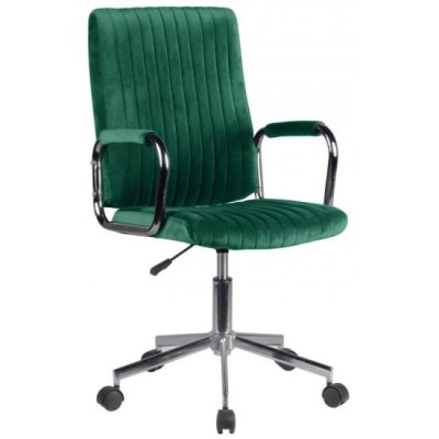 Scaun rotativ, catifea, verde, max 120 kg, 51x61x92/102 cm foto