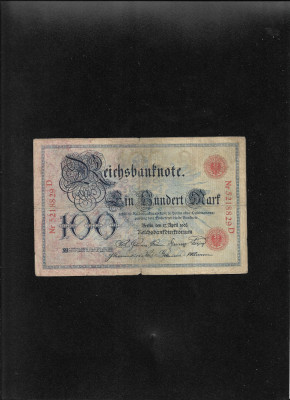 Rar! Germania 100 mark 1903 seria5218829 foto