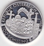 AUSTRIA 100 Schilling Silingi 2001 Holy Empire