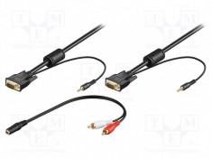 Cablu Goobay VGA - Jack 3.5 mm 3m Black foto