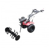Motocultor 7.5 CP cu freza 100cm, motor pe benzina 4 timpi 212cc OHV, viteze 2+1, transmisie pinioane, roti 19x7-8 Breckner Germany