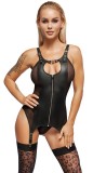 Corset Zado Leather Basque S Negru