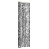 Cumpara ieftin Perdele pentru insecte, gri si negru-alb, 56x200 cm, chenille