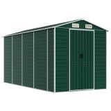 Cumpara ieftin Sopron de gradina, verde, 191x385x198 cm, otel zincat