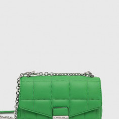 MICHAEL Michael Kors poseta de piele culoarea verde