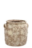 Cumpara ieftin Ghiveci flori piatra maro 20,5 x 20 cm