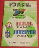 Program meci fotbal &quot;OTELUL&quot; GALATI - JUVENTUS TORINO (Cupa UEFA 07.09.1988)