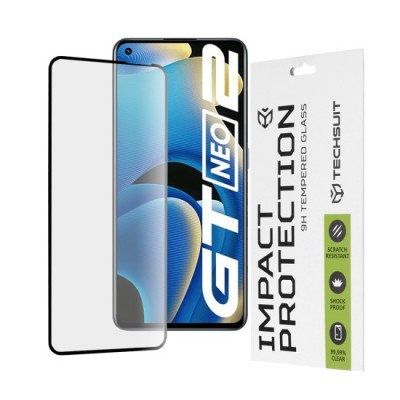 Folie pentru Realme GT Neo2 / GT2 / GT Neo 3T / GT Neo 3T Dragon Ball Z Edition - Techsuit 111D Full Cover / Full Glue Glass - Black foto