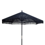 Cumpara ieftin Umbrela stil mileu Brilie lemn-macrame D2.70x2.60m negru