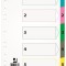 Index carton Q-Connect A4 numerotat 1-5 alb margine color 170g/mp
