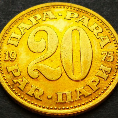 Moneda 20 PARA - RSF YUGOSLAVIA, anul 1975 * cod 2081 A