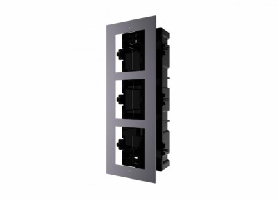 Panou frontal pentru 3 module videointerfon modular Hikvision DS-KD-ACF3; foto