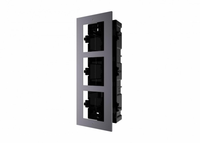 Panou frontal pentru 3 module videointerfon modular Hikvision DS-KD-ACF3;