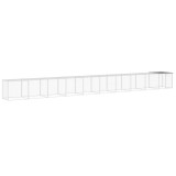 Cotet pui cu acoperis gri deschis 1003x98x90 cm otel galvanizat GartenMobel Dekor, vidaXL