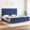 VidaXL Cadru de pat fără saltea, albastru, 180x200 cm, textil