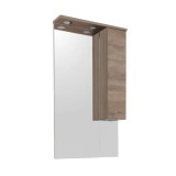 Dulap Baie Suspendat Vanessa 55 Ulm Rauna, Alb, PAL, 55x16x104 cm, LED, pentru lavoar