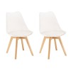 Scaun de dining Silla 2 piese &icirc;n alb