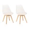 Scaun de dining Silla 2 piese &icirc;n alb