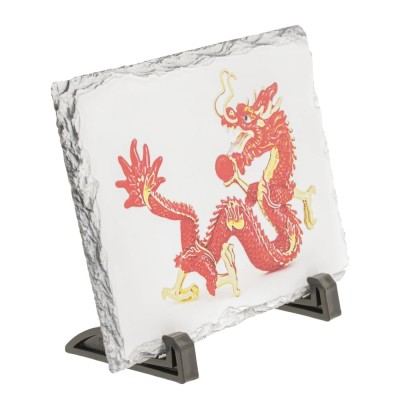 Placa (placheta) cu Dragon Rosu cu bila de foc, impotriva conflictelor foto