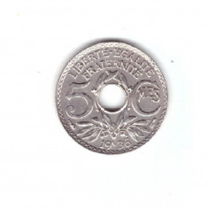 Moneda Franta 5 centimes 1936, stare foarte buna, curata