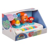 Jucarie interactiva sau centru de activitati multifunctional, pian cu lumini si sunete, cantece, animale miscatoare, interactiv si educativ, cadou beb