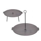 Disc pentru gratar,&iuml;&iquest;&frac12;fonta, 2 functii, cu picioare si agatator, 44x23.5 cm, Perfect Home