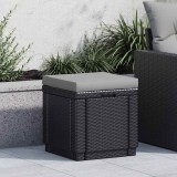 Keter Taburet tip cub cu spațiu de depozitare și pernă, grafit 408951