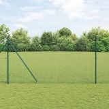 VidaXL &Icirc;ngrădire din S&acirc;rmă Sudată cu 13 St&acirc;lpi Verzi 1.4x25 m Oțel