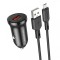 Incarcator Auto Cu Cablu microUSB Borofone BZ18, 18W, 3A, 1 x USB-A, Negru