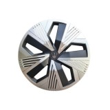 Set 4 Capace Roti Auto EVO Argintiu Negru 15 Inch ABS Plastic Durabil Compatibil Jante Otel Usor de Curatat