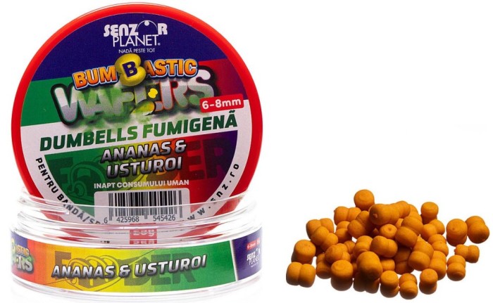 Wafter SENZOR Bumbastic Dumbells Pentru Banda Fumigena, Ananas Usturoi, 6-8mm, 25g