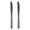 Set 2 Cuțite de Masă, Negru, Oțel Inoxidabil, 23 cm