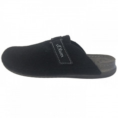 Papuci de casa barbati, din textil, marca sOliver, 17301-1, negru 42 foto