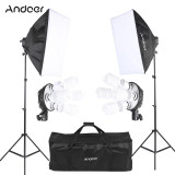 Kit de iluminare foto Studio cu 2 softbox + accesorii, Andoer