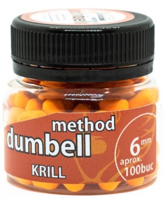 Method Dumbell Carp Baits Addicted, Krill, Portocaliu, 6mm foto