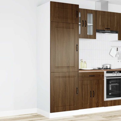 vidaXL Dulap de bucătărie &amp;bdquo;Kalmar&amp;rdquo; din lemn de stejar maro 853634 foto