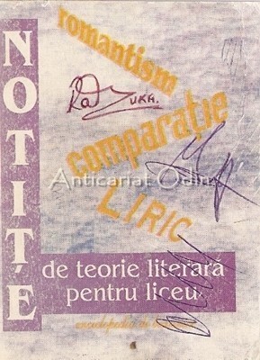 Notite De Teorie Literara Pentru Liceu - Ana Blaga foto