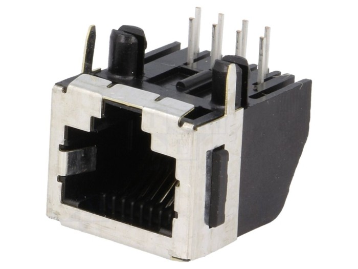 Conector RJ45 ecranat, profil jos