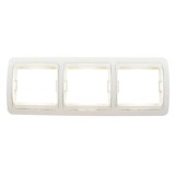 Rama Comtec Eco MF0012-06060, 3 posturi, alb, pentru priza / intrerupator